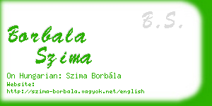 borbala szima business card